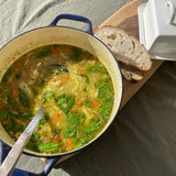 free range chicken and risoni soup