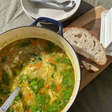free range chicken and risoni soup with sourdough
