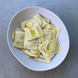 zucchini and mint ravioli